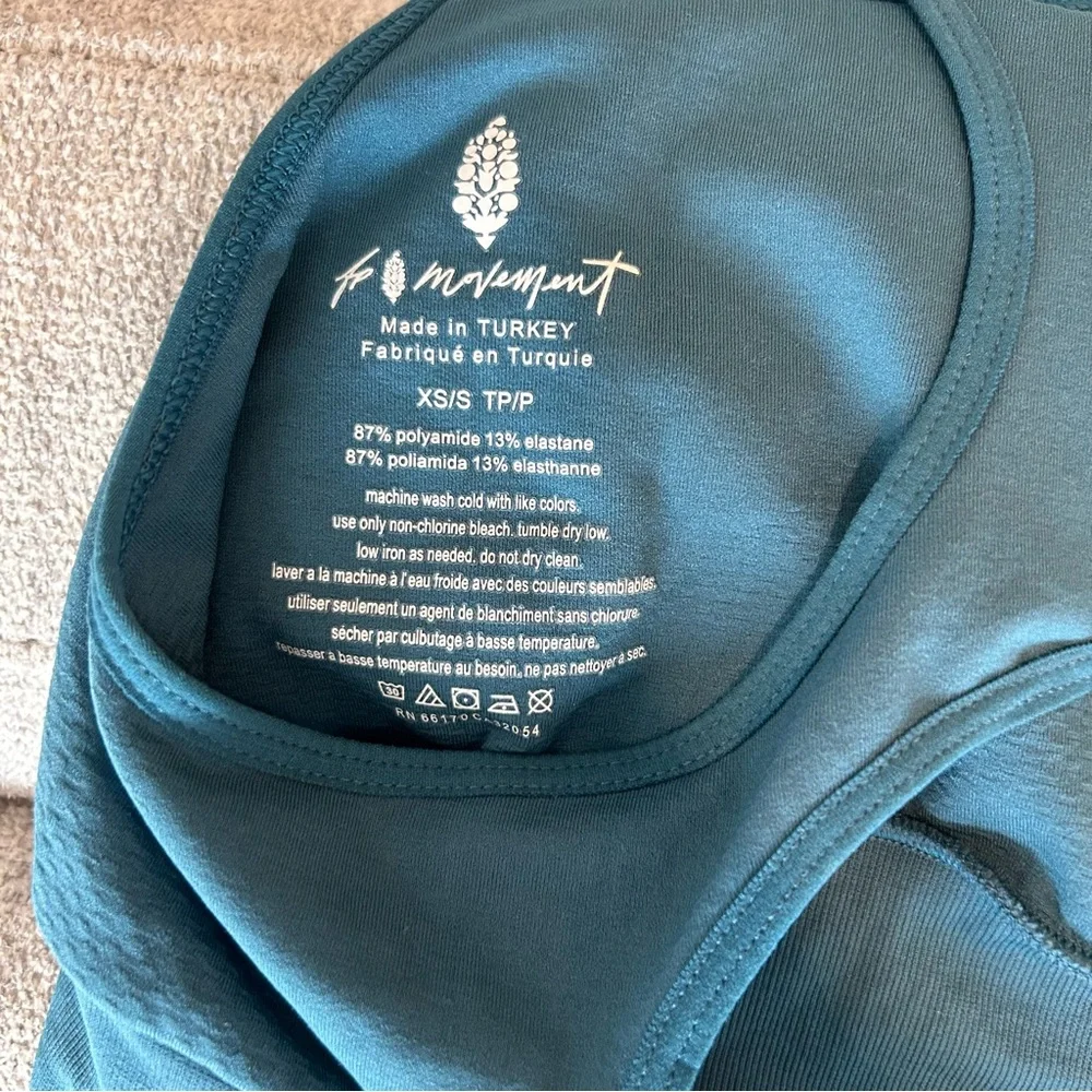 Free People Movement Every Single Time Bra Teal Blue Size XS/S - Picture 5 of 5